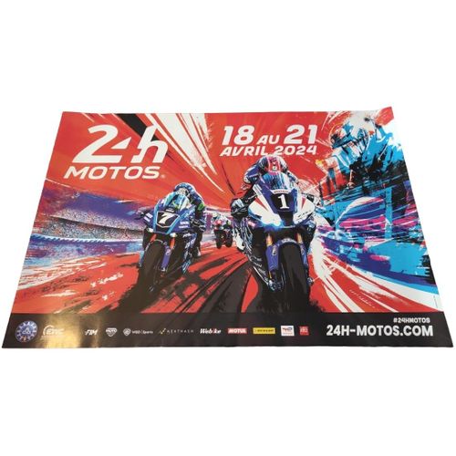 Poster 24 Heures Du Mans Course Catégorie Motos 2024