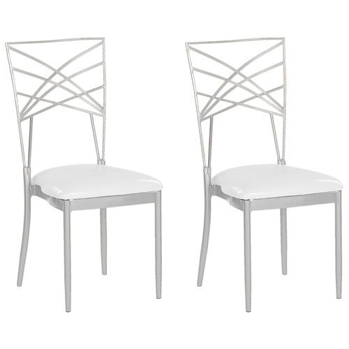 Chaise De Réception Set De 2 Argenté Girard