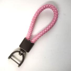 Porte-clés mousqueton corde tressée cuir avec tournevis