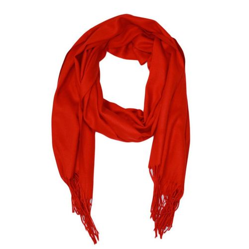 Echarpe Uni En Laine Rouge Femme