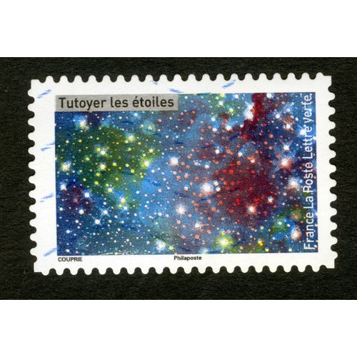 Timbre Oblitéré Tutoyer Les Étoiles, France, La Poste, Lettre Verte, Couprie