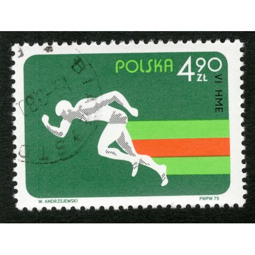Timbre Oblitéré Polska, Vi H M E , Andrzejewski, 1975, 4,90 Zl