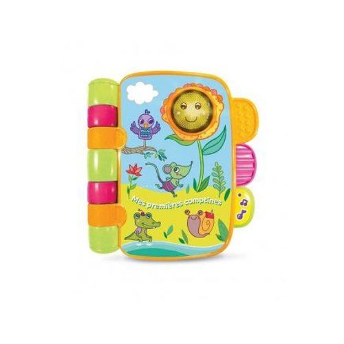 Mon Livre Interactif Enchante 4 Comptines, Version Fr - Livre Parlant Et Musical Bebe 6/36 Mois - Jouet 1er Age Et Carte Animaux