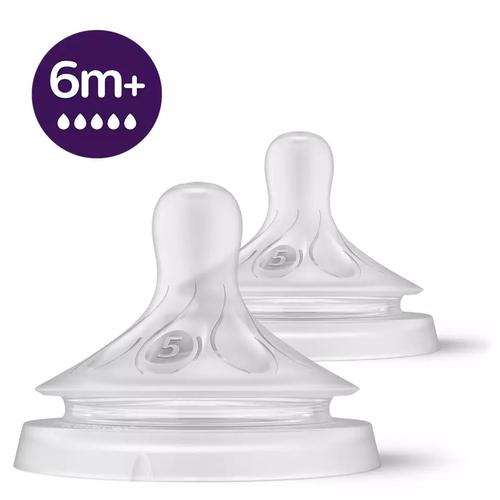 Lot De 2 Tétines Natural 3.0 6 Mois+ Débit Rapide - Philips Avent