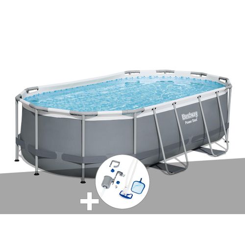 Kit piscine tubulaire Bestway Power Steel ovale 4,57 x 2,50 x 1,00 m + Kit d'entretien