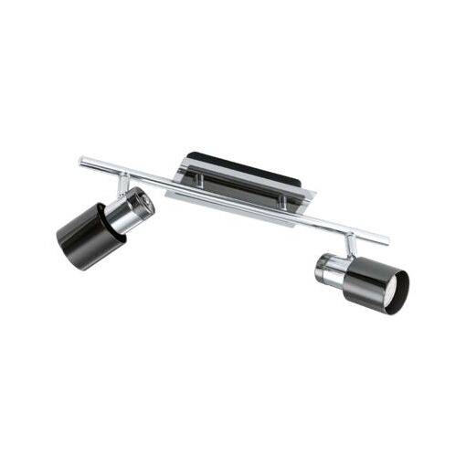 Eglo Davida 1 - Projecteur &agrave; 2 lumi&egrave;res Nickel-Nero, GU10