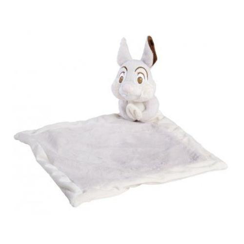 Grand Doudou Plat Lapin Panpan Lange Gris Et Blanc 27 X 27 Cm - Peluche Enfant Et Bebe Et 1 Carte Tigre - Naissance