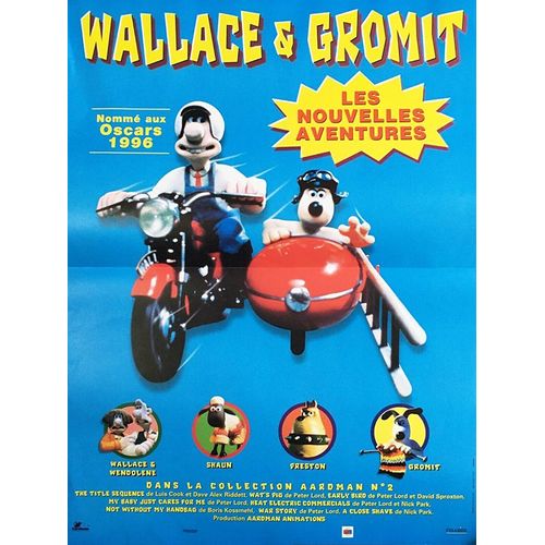 Wallace & /Et Gromit Les Nouvelles Aventures - Véritable Affiche De Cinéma Pliée - Format 40x60 Cm - De Nick Park, Peter Lord, David Sproxton, Boris Kossmehl, Sam Fell - 1996 #