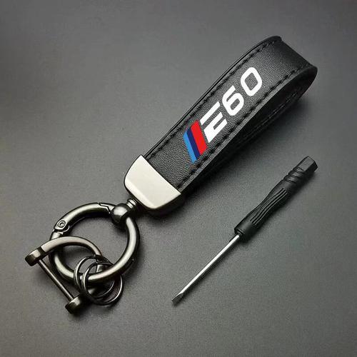 Porte-clés de voiture en métal,cuir véritable,accessoires pour BMW