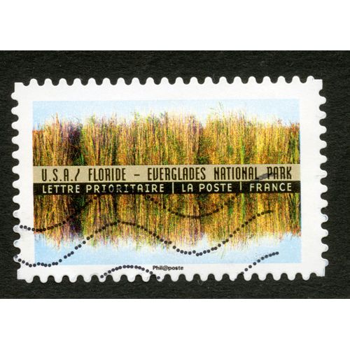 Timbre Oblitéré U.S.A., Floride, Everglades National Park, Lettre Prioritaire, La Poste, France,