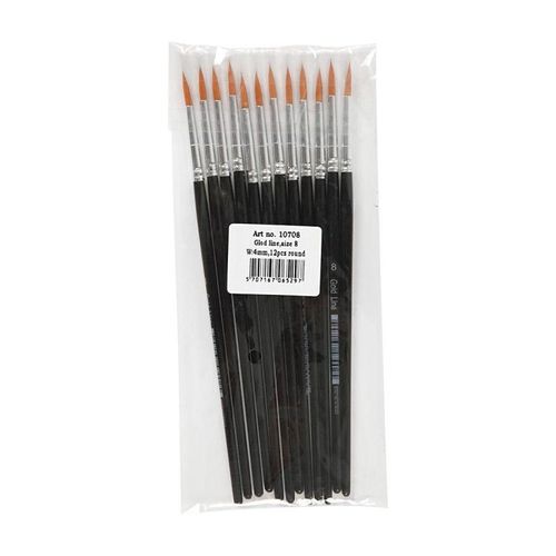 Gold Line Round Brushes - Nr. 8, 12st.