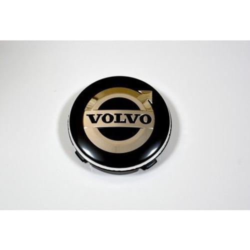 4x Logo Jante Pour Volvo 64 Mm Noir Cache Moyeu Centre De Roue Emblème 3546923