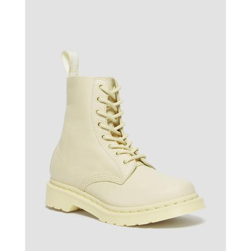 Bottes Cuir Souple 1460 Pascal Mono Lacets Pour En Crème