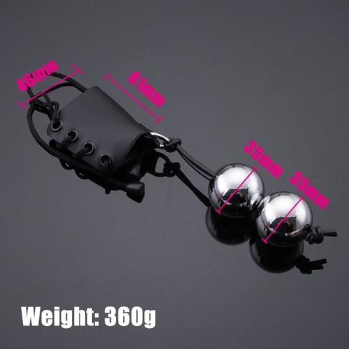 35mm 2 Billes-Usage - Heavy Dute Metal Ball Pendant Cock Ring Penis Heavy Stretcher Penis Erection Enlarger Extender Weight Stretcher Sex Toys For Men