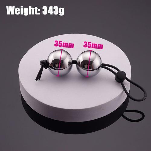 35mm 2 Boules-Corde - Heavy Dute Metal Ball Pendant Cock Ring Penis Heavy Stretcher Penis Erection Enlarger Extender Weight Stretcher Sex Toys For Men