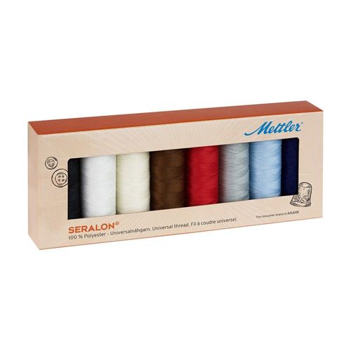 Coffret 8 Fils À Coudre Polyester 200m Mettler® ? Finition Soyeuse Et Résistance Supérieure Rouge