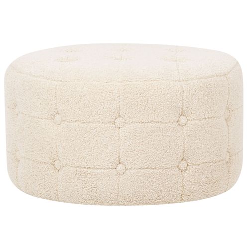 Repose-Pieds Bouclé Beige Tampa