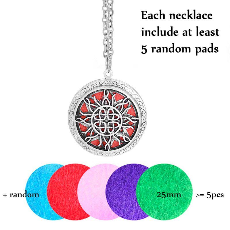 Collier Porte Parfum Chaîne Pendentif Diffuseur d'Huile