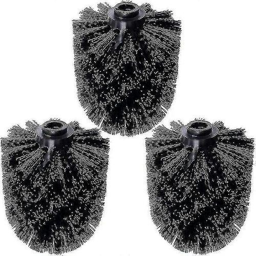 3-pack Toilet Brush Head Replacement Black Brush Replacement Black Brush Replacement Black Brush Head Individual Replacement