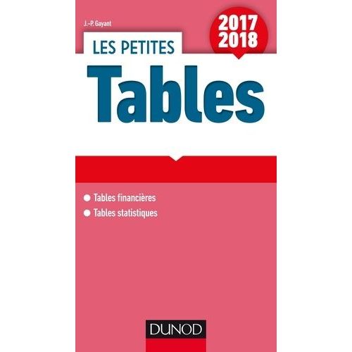 Les Petites Tables - 17 Tables Financières Et Statistiques