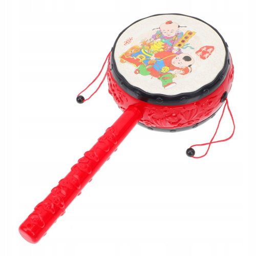 2pcs Tambour Hochet Tambours Hochet Chinois,Jouet 3 4 5 6 7 + 8 Ans Gar?On Fille Cadeau Pour Les Enfants