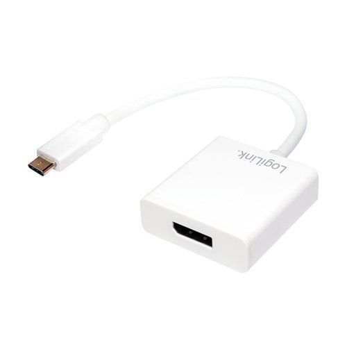 LogiLink C?ble adaptateur USB 3.1 - DisplayPort, blanc