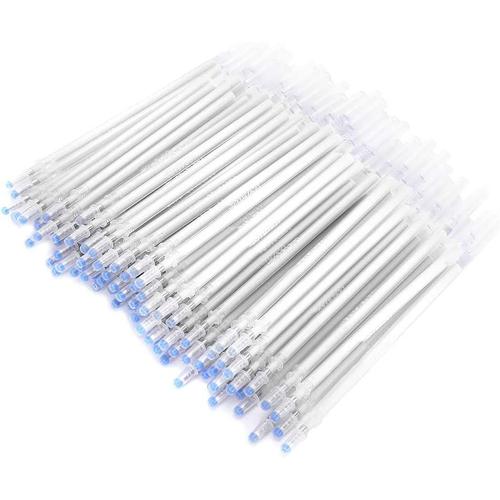 100pcs Stylos En Tissu Effaçable À La Chaleur Stylos Chauffants Stylo Disparaissant À Haute Température Blanc Pour Cuir, Tissu, Piquage, Couturière