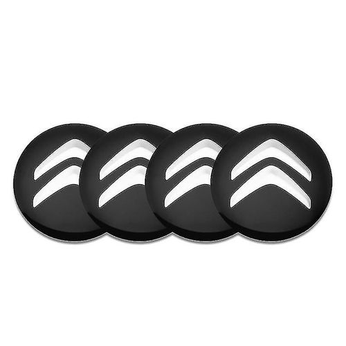 56mm Voiture Moyeu Centre Couverture Véhicule Réaménagement Badge Enjoliveurs Autocollant Pour Citroën C4 C1 C5 C3 C6 C5 C8 Ds Berlingo Accessoires, Noir Pour Citroën --