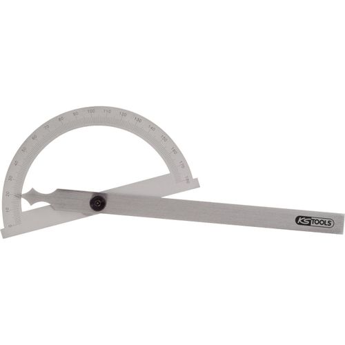 Rapporteur d'angle KS TOOLS Werkzeuge-Maschinen GmbH avec arc ouvert, 120 mm (300.0640)