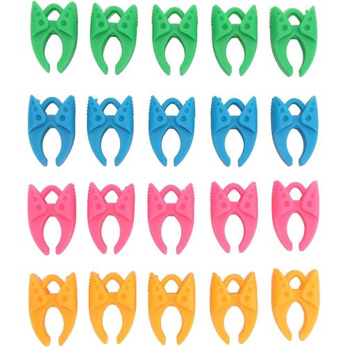 20 Pièces Porte-Fil De Canette En Silicone 4 Couleurs Bobine De Perte De Fil Fixation Pince De Canette Pour L'organisation Des Bobines De Fil