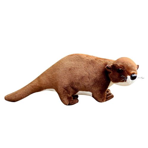 Simulation Loutre Poupée Vivid Look Belle Loutre Marron Peluches Ornement Tridimensionnel Peluche Peluche Doux Zoo Souvenirs