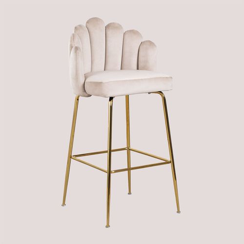 Tabouret Haut En Velours Markina ?75 Cm