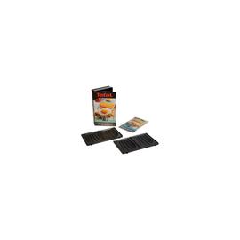 Tefal SW853D12 Snack Collection Machine à Gaufres et Croques Noir/Inox +  Coffret de Plaque pour Grill Panini avec Livre de Recettes 4,4 x 15,5 x  24,2 cm + Pl Bagels Eu Accessoire