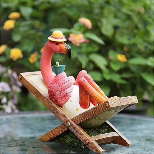Décoration Flamant Rose En Résine - Grand Modèle - À Accrocher - Neuf Sous Emballage