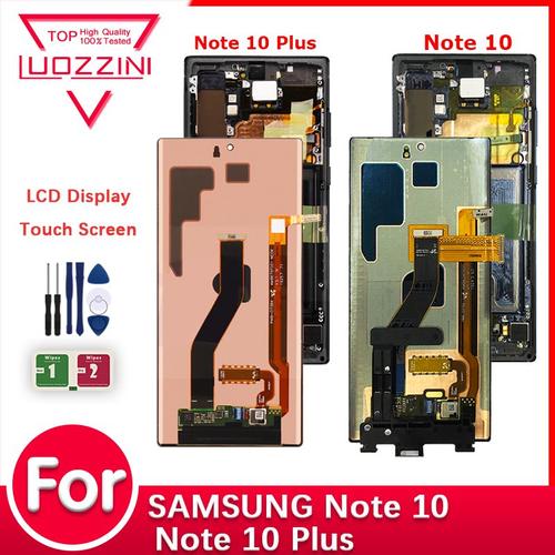 Écran Tactile Lcd De Remplacement Avec Ou Sans Cadre Pour Samsung Galaxy Note 10 N970 Sm-N970 Note 10 Plus N975 N9750