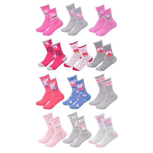 Chaussettes Fille Licence Pack De 12 Paires Surprise Pack 12 Peppa Pig