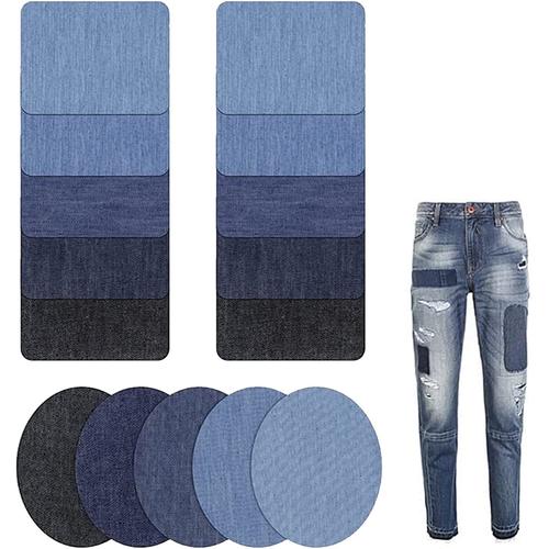 Patch Thermocollant Vetement,Patch Thermocollant,Denim Patch,Patch Reparation Tissu,Patch Thermocollant Jean,Patch Vetement Pour T-Shirt Jeans Veste Sac,15pcs