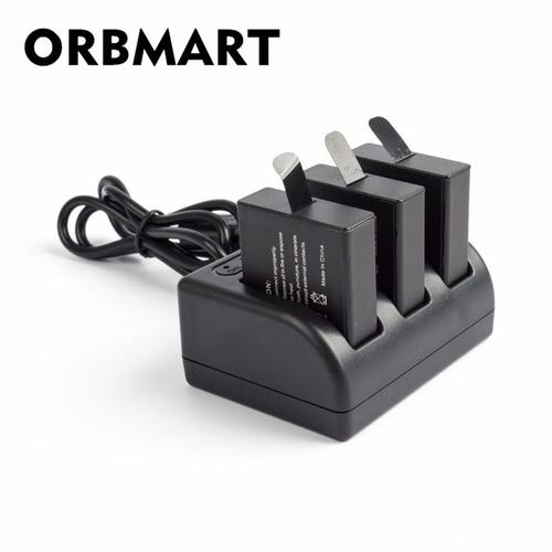 caméra de Sport accessoire chargeur de batterie à trois Ports pour Gopro Hero 5 6 7 noir avec câble Usb voyage