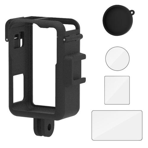 Étui Pour Dji Osmo Action 3 Cadre Couvercle De Protection Pour Objectif Protecteur D'écran En Verre Montage Sur Chaussure Froide Accessoires