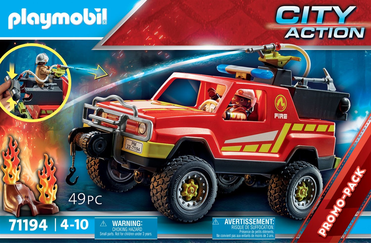 Playmobil 71194 - Pick-Up Et Pompier