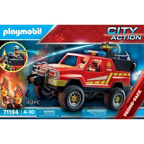 Playmobil 71194 - Pick-Up Et Pompier