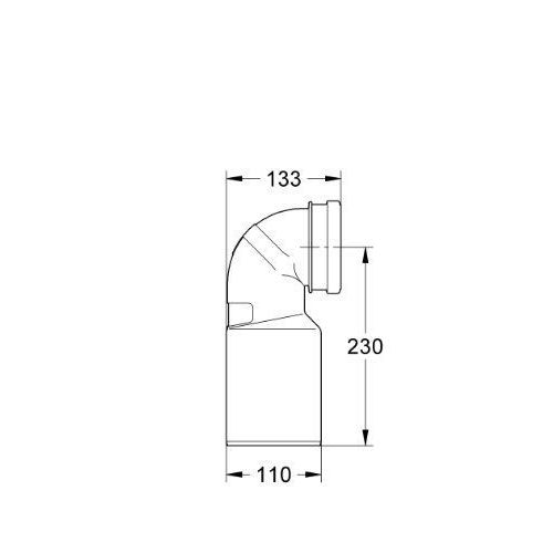 Grohe-PE coude 42946000 DN 90/100