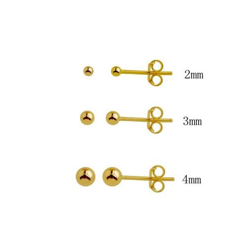 Couleur Or Couleur 4mm Boucles D'oreilles En Argent Sterling 925 Plaqué Or Petit Piercing Boucle D'oreille Pour Femmes Bijoux De Mode Accessoires Cadeaux