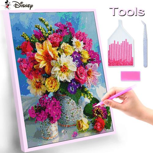 Disney-Kit de peinture par numéros avec cadre pour adultes, peinture 5D,  dessin animé, toile de sorcière, peinture à la main, Bad Woman, cadeau de  bricolage