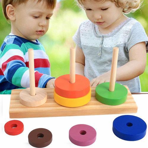 Montessori En Bois Formes Géométriques Puzzle Tri Mathématiques Briques Préscolaire Apprentissage Jeu Éducatif Bébé Bambin Jouets Pour Enfants