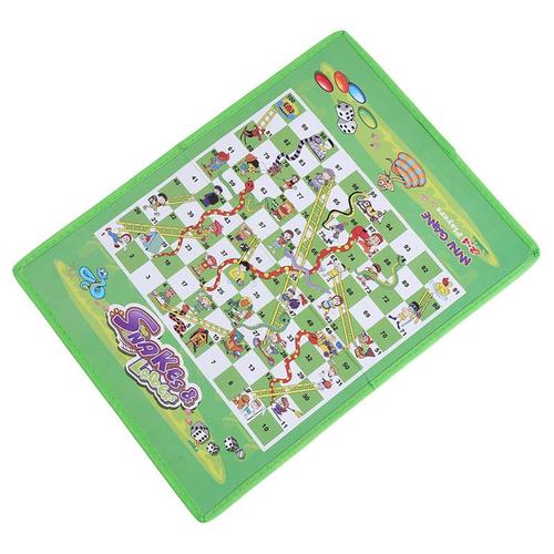 Nouveau Portable Serpents Et Échelles Puzzle Pliant Serpent Échecs Jouets Pour Enfants Jeu Préscolaire Formation Famille Fête Jeu Cadeaux Ensemble