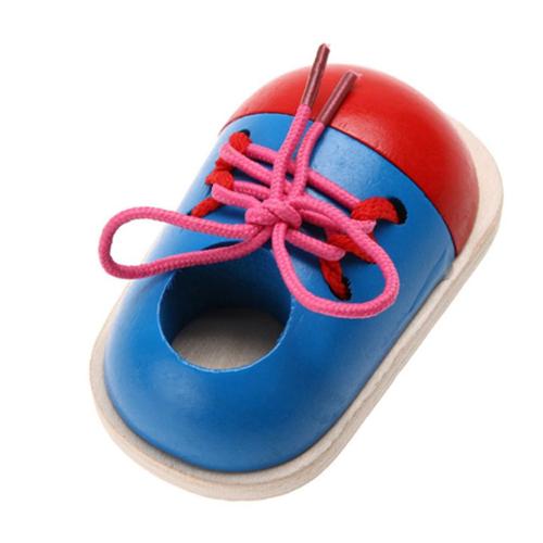 1 Pièce Enfants Bricolage Eva Horloge Apprentissage Éducation Mode Enfant En Bas Âge Laçage Chaussures Montessori Enfants Jouets En Bois Enfants Jouets