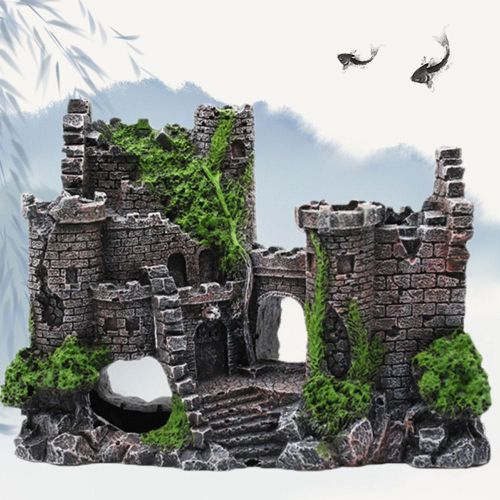 Décoration D'aquarium Château Ancien, Roche De Construction Artificielle En Résine, Grotte Pour Aquarium, Aquarium, Aménagement Paysager