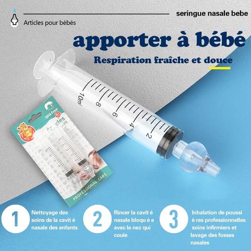 Biopax Seringue Nasale 20ml Pour Des Bébés À Partir De 4 Mois Et Des Jeunes  Enfants 2 Pièces