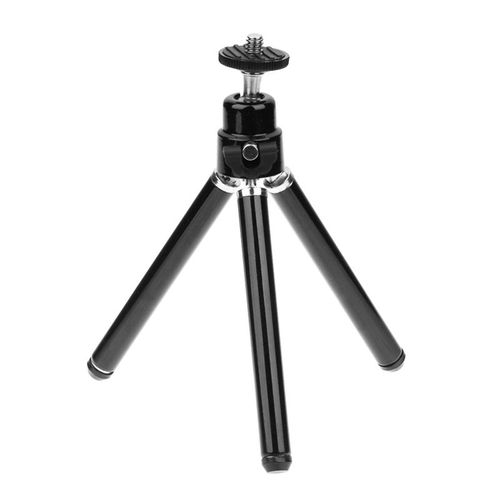 Trépied en alliage d'aluminium, support de projecteur, appareil photo, trépied de bureau pour téléphone portable, 2 sections